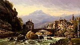 Famous Village Paintings - An Alpine Village